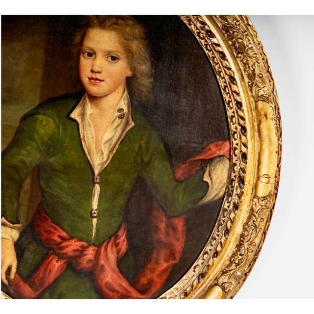 18th Century Painting of a Young Boy With Original Frame For Sale - Image 9 of 15