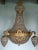 French Late 20thC French Louis XVI Gold Swan Beaded Chandelier For Sale - Image 3 of 13