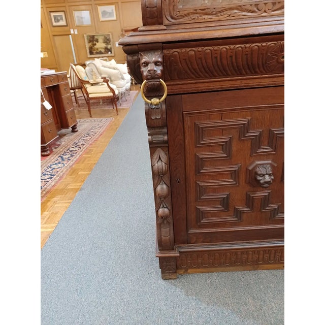 Antique French Hunt Cupboard Bookcase For Sale - Image 11 of 12