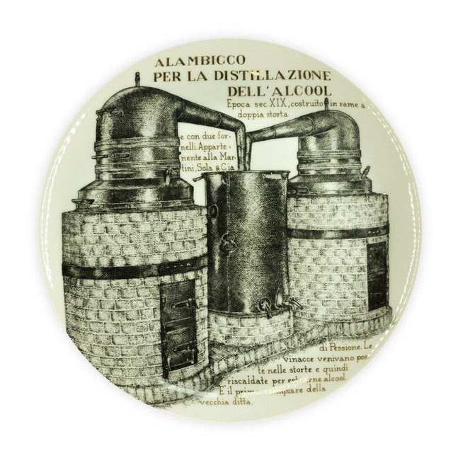 Alambicco Plate by Piero Fornasetti for Martini & Rossi, 1960s For Sale - Image 4 of 5
