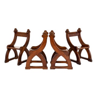 Gothic Revival Altar Chairs, Set of 4 For Sale
