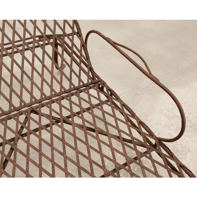 Rose Tarlow Melrose House Twig Iron Garden Chaise Lounge For Sale - Image 10 of 18