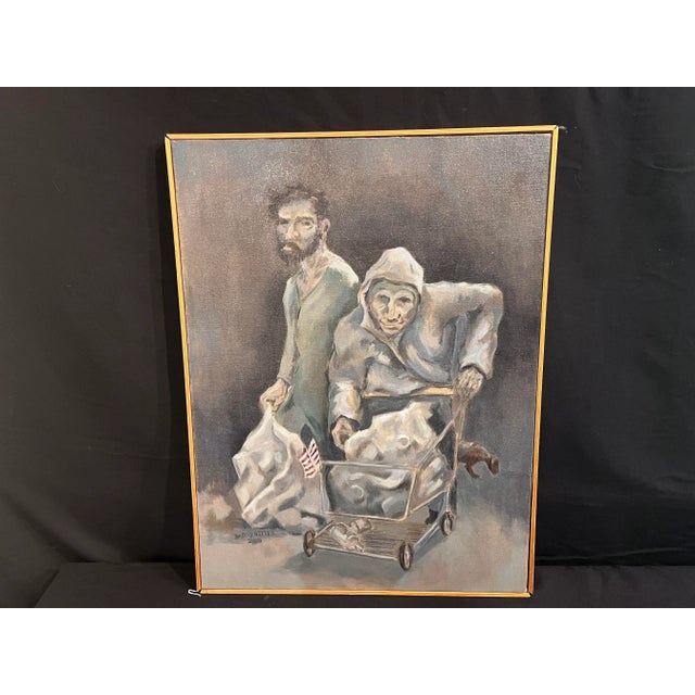 Contemporary Expressionist Figurative B. Keller Acrylic Painting For Sale - Image 9 of 9