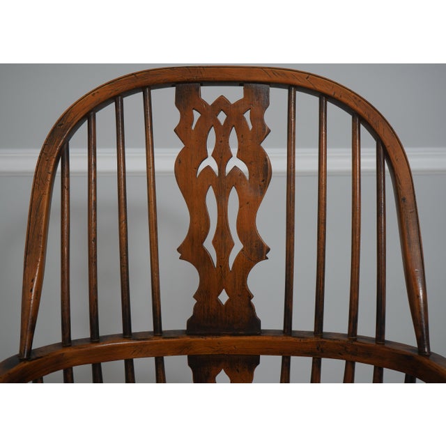 1980s Pair English Country Windsor Style Armchairs For Sale - Image 5 of 18