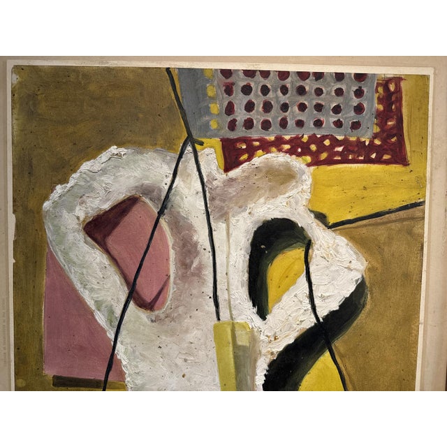 L. Latapie, Art Deco Composition, 1939, Oil on Board For Sale - Image 4 of 7