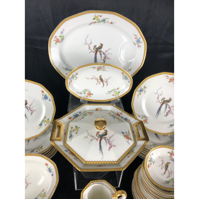1920s ‘Eden’ Bird of Paradise by Theodore Haviland Limoges, Service for Eight- 53 Pieces For Sale In Phoenix - Image 6 of 12