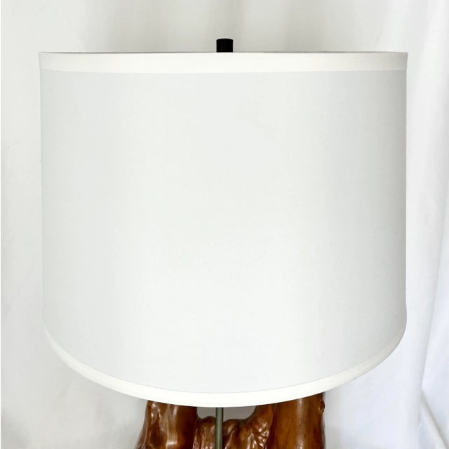Mid Century Cypress Knee Lamp For Sale In Tampa - Image 6 of 9