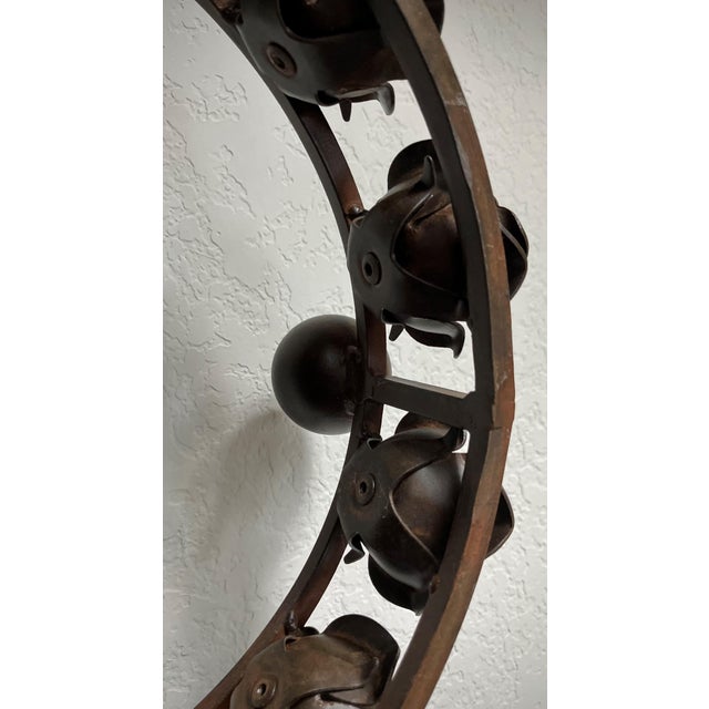 Late 20th-Century Hand-Forged Iron Rose & Travertine Circular Dessert Stand in the Manner of Jan Barboglio For Sale - Image 17 of 18