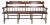 American Half Spindle Back Mid 19th C. Pine, Poplar Bench For Sale