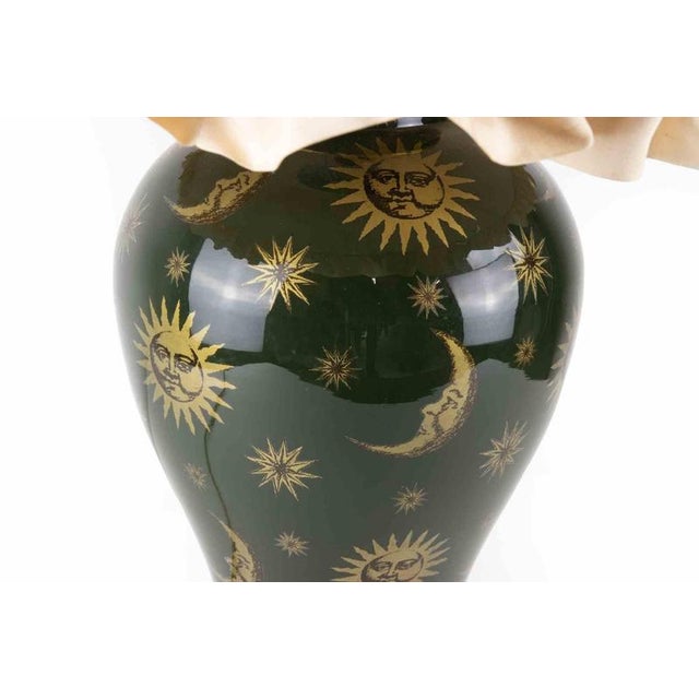 Vintage Italian Table Lamp in Wood and Brass, 1960s For Sale - Image 3 of 8