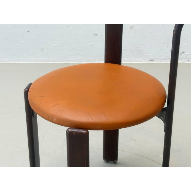 Chairs in Dark Brown Stained Beechwood by Bruno Rey for Dietiker, 1971 For Sale - Image 15 of 17