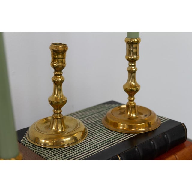 Antique Danish Brass Candlesticks from Næstved, Set of 3, 1780s For Sale - Image 10 of 17