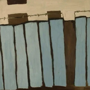 Marie Hvid Pørksen, Fence with Barbed Wire, 2010, Oil on Canvas