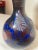 Signed 1983 Vintage Hand Blow Art Studio Glass Blue Purple Decanter Bottle For Sale - Image 10 of 11
