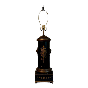 Early 19th Century French Pot Pourri Lion Head Tole Tea Canister Lamp