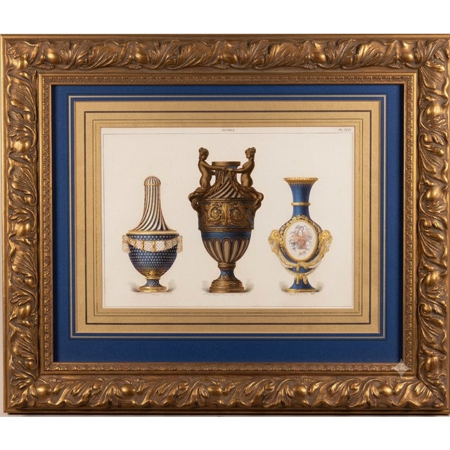 Antique Sèvres Porcelain Chromolithograph by Édouard Garnier, Giltwood Frame, Circa 1892 For Sale - Image 9 of 9