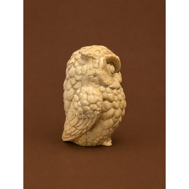 Bring a touch of vintage charm to your space with this adorable Vintage Faux Ivory Owl Figurine from the 1970s. This small...