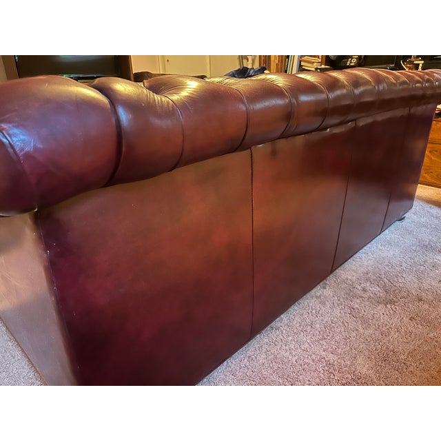 Vintage Chesterfield Style Leather Sofa by Hancock and Moore For Sale - Image 13 of 16