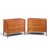 Florence Knoll for Knoll Mid Century Walnut Chest of Drawers Dresser - Pair Each chest of drawers measures: 36 wide x 19.5...