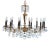 Antique 12 Light Captivating Curvaceous Brass Cut Lead Crystal Chandelier ~ Rewired ~ Restored ~ Rejuvenated ~ Ready to Hang ~ For Sale