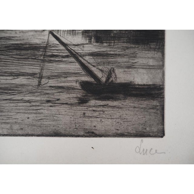 Maximilian LUCE View of the Port of Rotterdam Around 1890-1895 Original etching, dry point Signed in pencil Numbered /30...