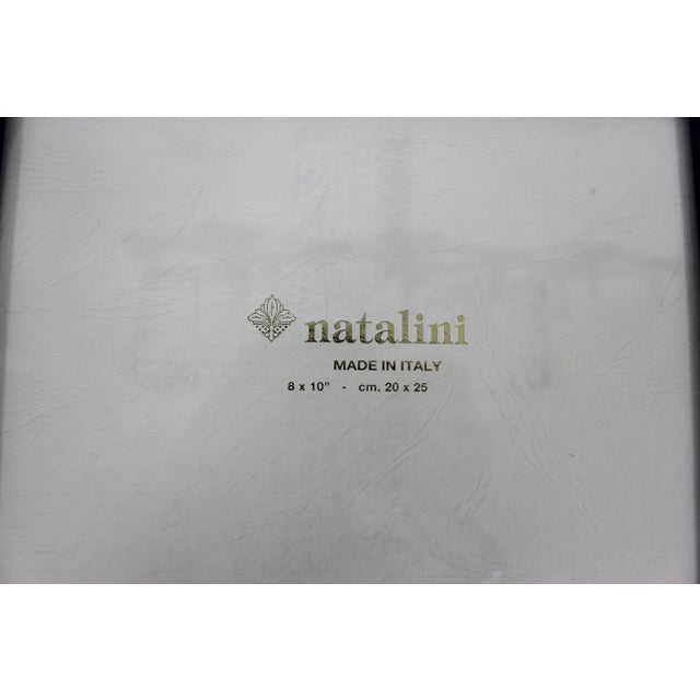 Brown 8”x10” Natalini Italian Mother of Pearl Exotic Wood Picture Frame Large Photo, Table Top Easel Inlaid Vertical Horizontal For Sale - Image 8 of 8