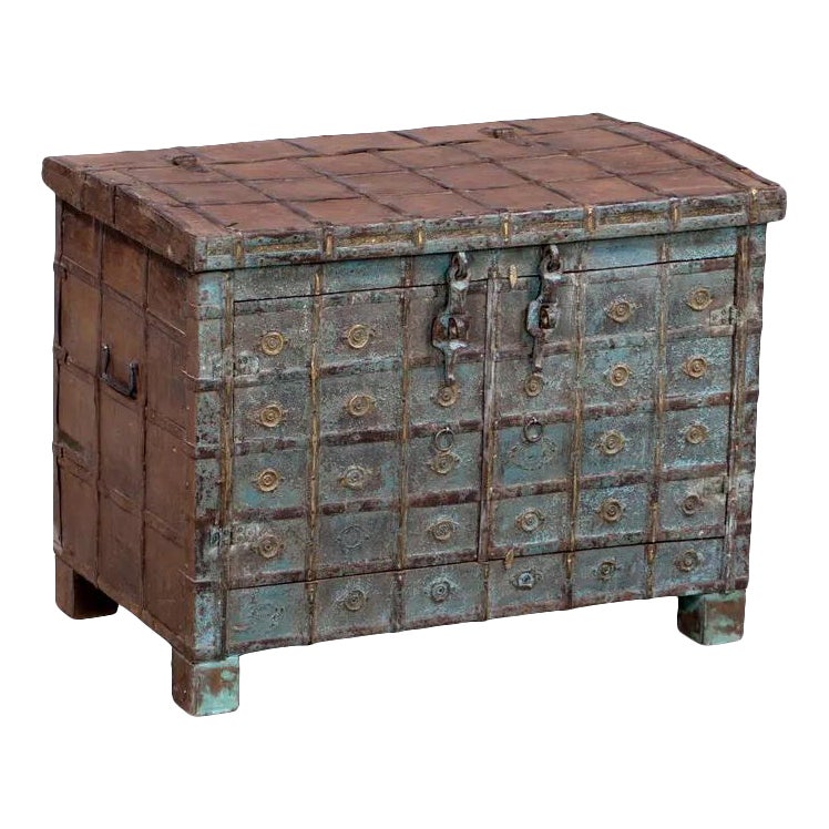 Antique Indian Iron And Brass Front Pitara Chest Chairish Welcome to indian pitara we are manufacturers and exporters of indian handicrafts from new delhi, india. chairish