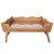 2020s Artifacts Rattan Scallop Design Breakfast Tray with Wooden Legs with Glass insert, Honey Brown For Sale - Image 5 of 5