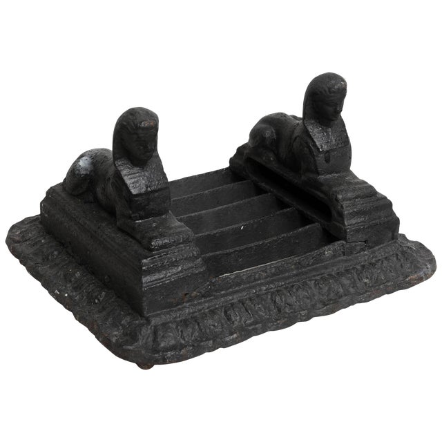 Antique Egyptian Motif Boot Scraper by Archibald Kenrick & Sons, England, 1815-1820 For Sale