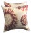 Large 22” Cream Red and Gold Satin Floral Pillowcases - a Pair For Sale