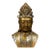 Vintage Gilt Bronze Guanyin Bust | Chinese Buddhist Altar Sculpture With Crowned Amitabha For Sale
