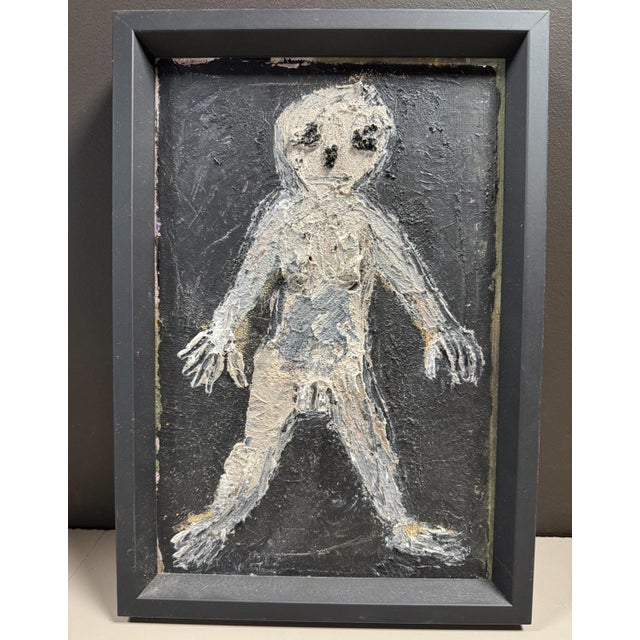 Art Brut, Oil and Sand on Canvas, 1971 For Sale - Image 7 of 10