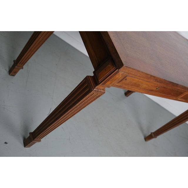 Brown Louis XVI French Walnut Writing Desk, 1920s For Sale - Image 8 of 16