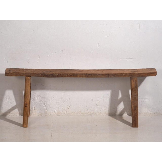 Antique Wooden Bench, 1870s For Sale - Image 3 of 10