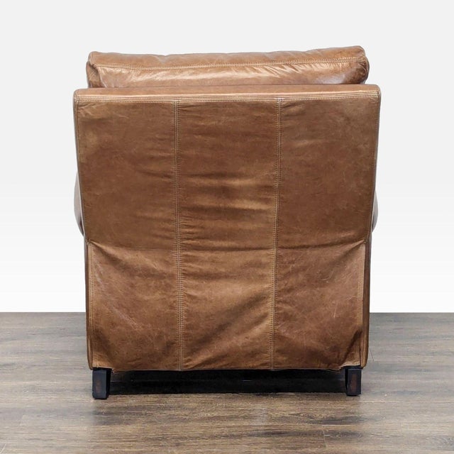 Pottery Barn Brown Leather Recliner Lounge Chair For Sale In San Francisco - Image 6 of 9