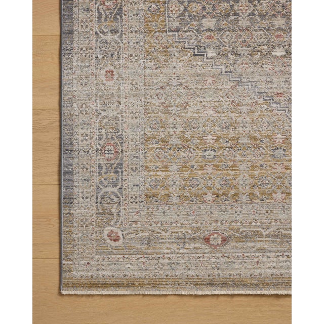 2020s Chris Loves Julia x Loloi Ida Stone / Gold 6'-3" x 9'-4" Area Rug For Sale - Image 5 of 6