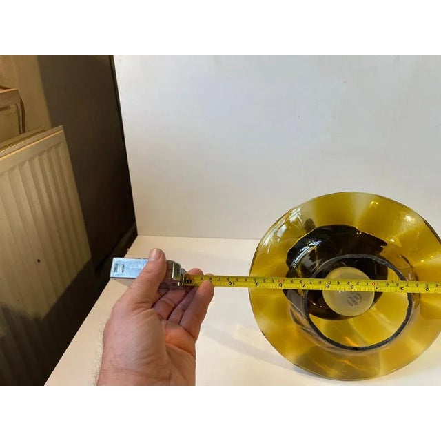 Diablo Ceiling Lamp in Green Optical Glass from Orrefors, Sweden, 1960s For Sale - Image 6 of 7