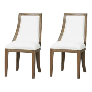 Modern Curved Back Dining Chairs- Set of 2