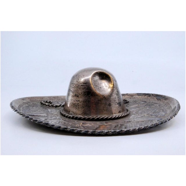 Mexican Hat in Silver with Corded Application and Relief Engravings, in Very Good conditions. Designed from 2000 This...