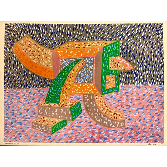 Tabo Toral, 1985 Graffiti Artist TV Painting Bold Colorful New Wave NYC Panama Tabo Toral, 1985 For Sale