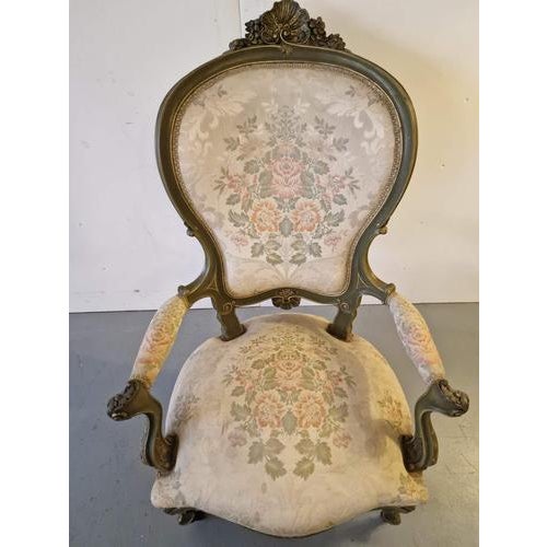 Wood Chair with Armrests, France, 1870s For Sale - Image 7 of 11