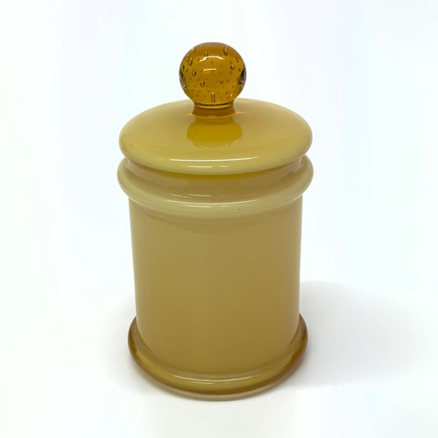 Primary Palette Glass Lidded Container Curation - Group of 3 For Sale In Miami - Image 6 of 10