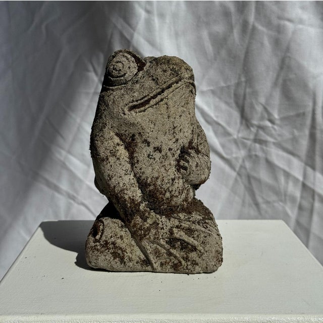 Small Balinese Limestone Frog Sculpture, 2000s For Sale - Image 3 of 9