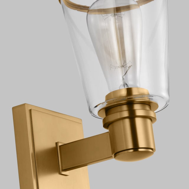 Chapman & Myers by Visual Comfort Studio Alessa 1-Light Sconce in Burnished Brass For Sale In Greenville, SC - Image 6 of 8
