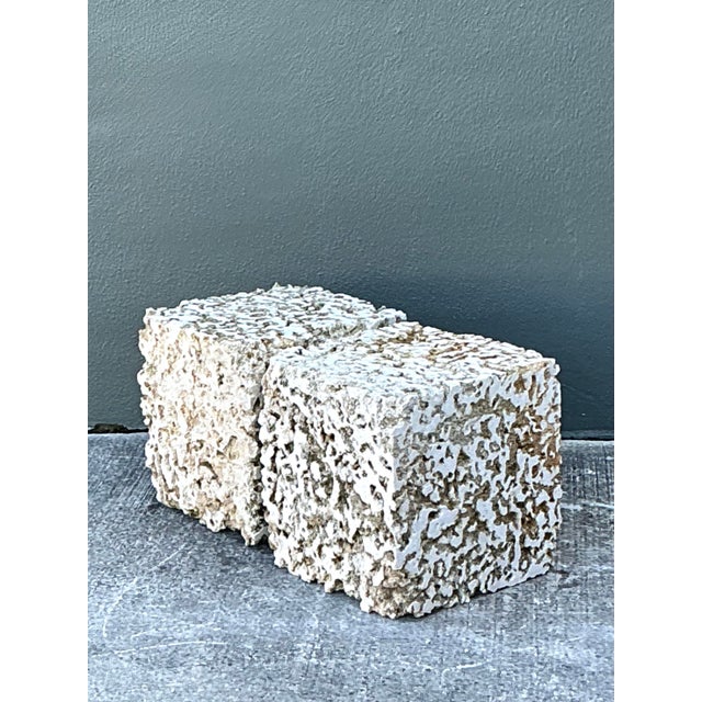Vintage Coquina Stone Blocks - A Pair For Sale - Image 9 of 12