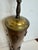 Brown Vintage Wood and Metal Wallpaper Roller Table Lamps -a Pair For Sale - Image 8 of 14