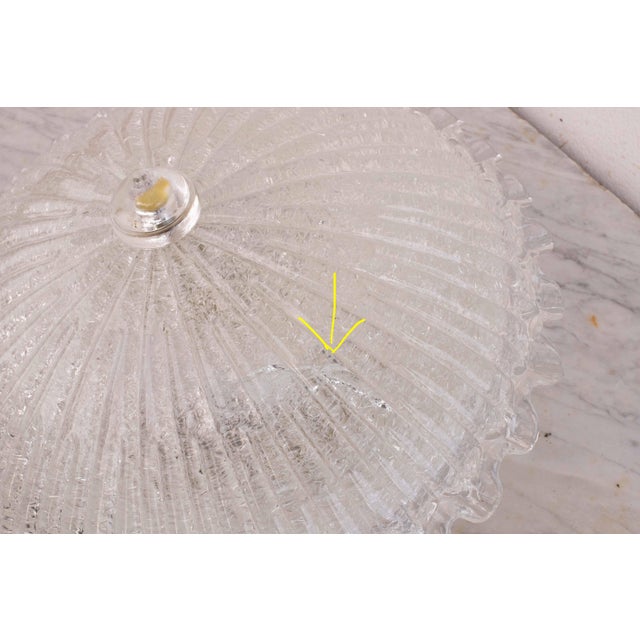 Italian Transparent Murano Glass Ceiling Fixture, 1970 For Sale - Image 12 of 12