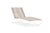 Brown Jordan Walter Lamb Aluminum Contoured Chaise in Chalk with Pebble Strapping For Sale
