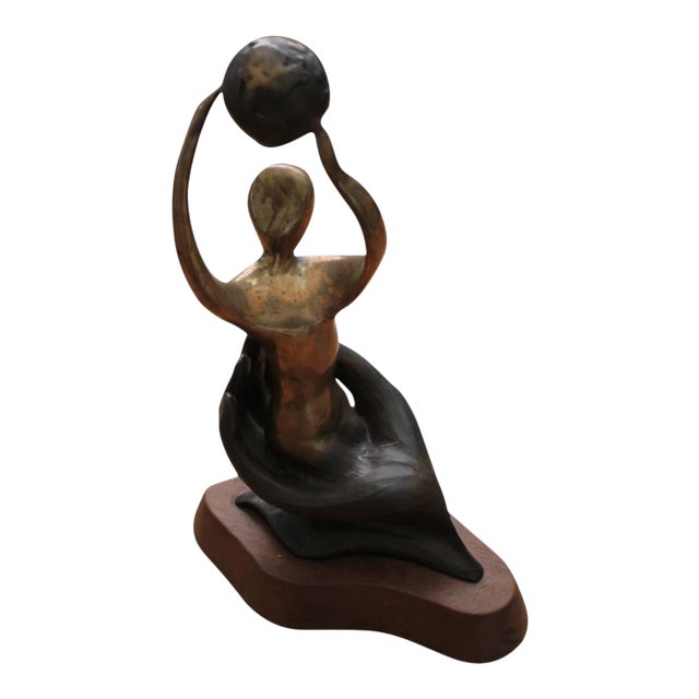 Chris Tompkins "Kaitha" Figurative Sculpture of a Women in a Hand 1986 For Sale