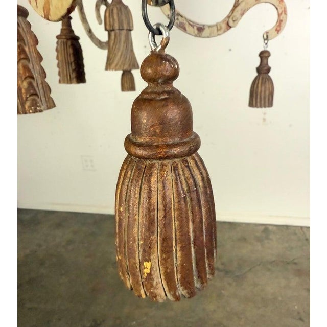 Wood French Provincial Style Chandelier by Niermann Weeks-Pair Is Available For Sale - Image 7 of 12